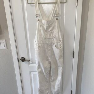Free People white overalls